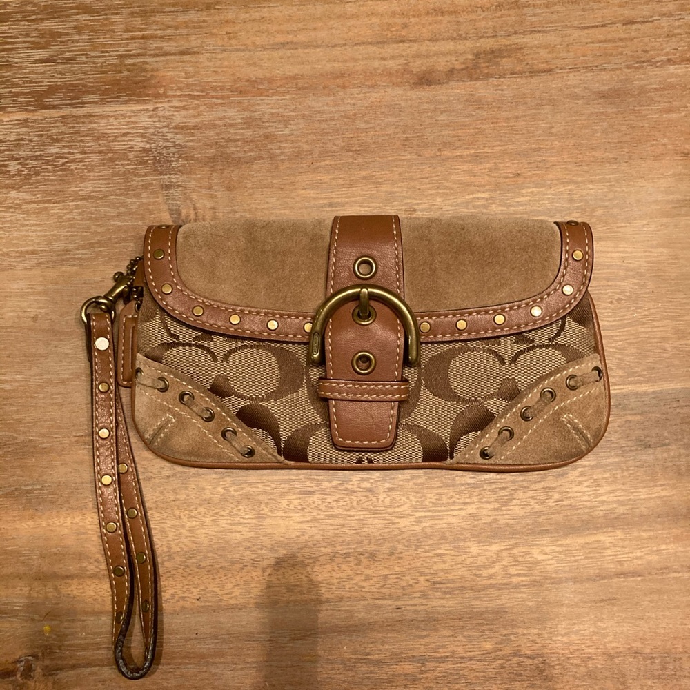 Brown Coach Wristlet